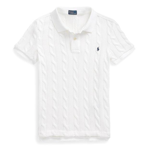 Ralph Lauren Cable Polo White