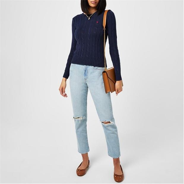 Ralph Lauren Julianna Crewneck Sweater Hunter Navy