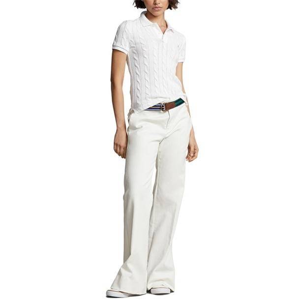 Ralph Lauren Cable Polo White