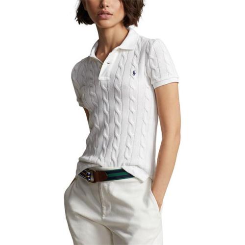 Ralph Lauren Cable Polo White