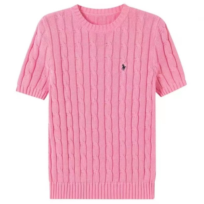 Ralph Lauren Short Sleeve Crewneck Knitted T-shirt Pink