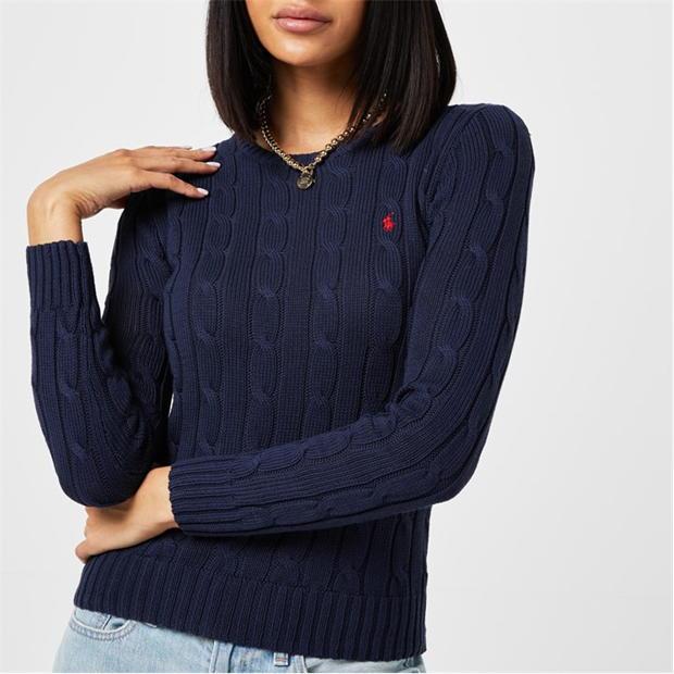 Ralph Lauren Julianna Crewneck Sweater Hunter Navy