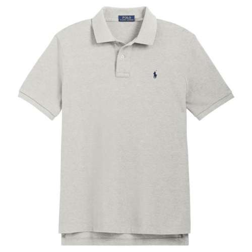 Ralph Lauren Slim Fit Stretch Mesh Polo Grey/Navy
