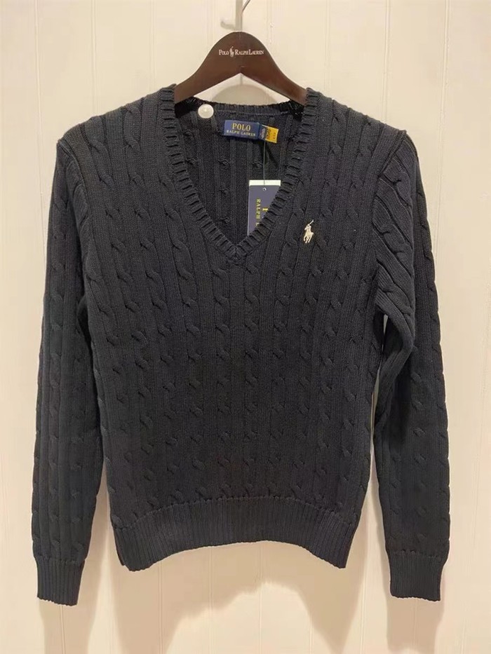 Ralph Lauren twist-knit V-neck sweater