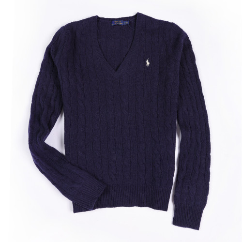 Ralph Lauren twist-knit V-neck sweater