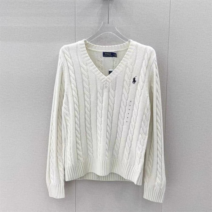 Ralph Lauren twist-knit V-neck sweater
