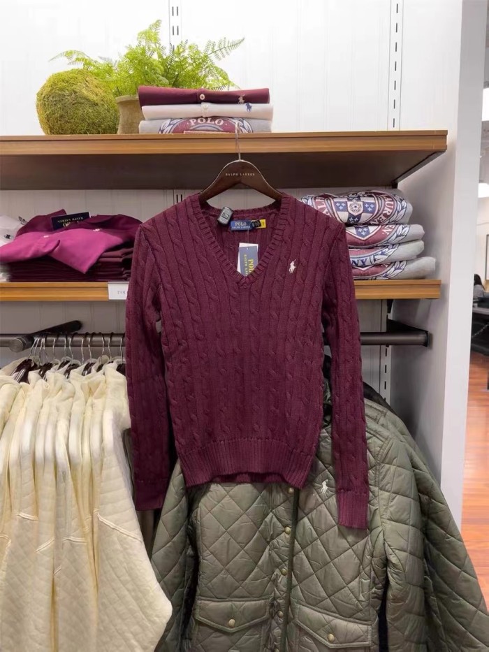 Ralph Lauren twist-knit V-neck sweater