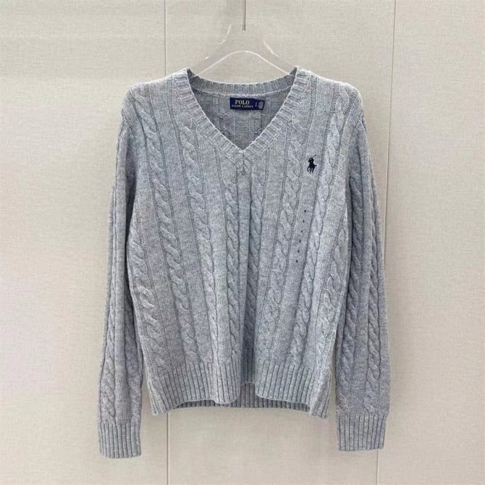 Ralph Lauren twist-knit V-neck sweater