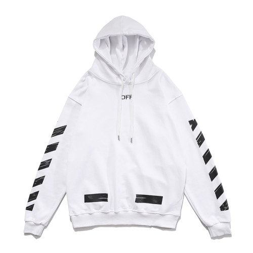 Off-White doodle arrow hooded sweater white