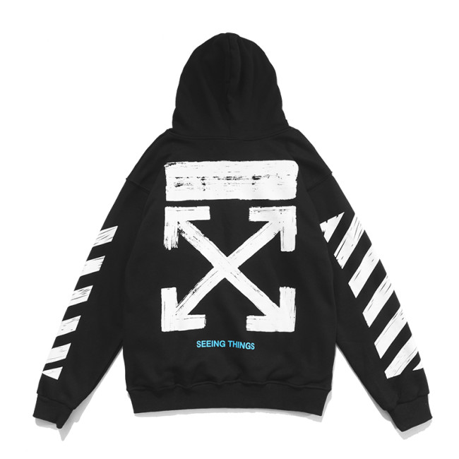 Off-White doodle arrow hooded sweater black
