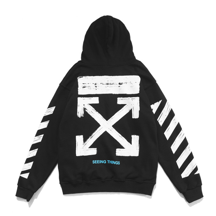 Off-White doodle arrow hooded sweater black