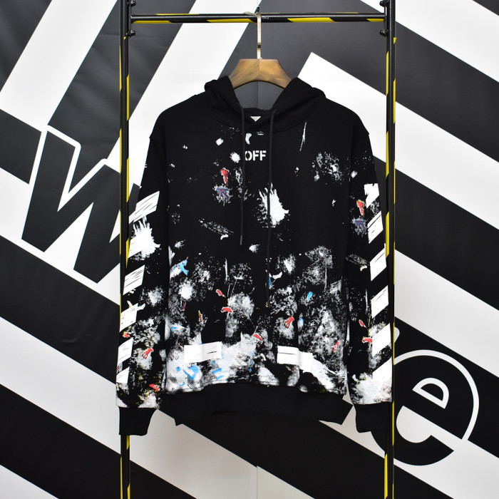 Off-White starry sky hooded sweater black