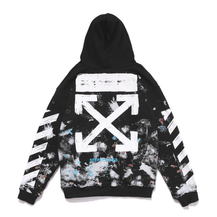 Off-White starry sky hooded sweater black