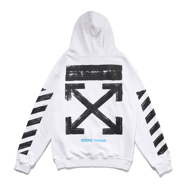 Off-White doodle arrow hooded sweater white