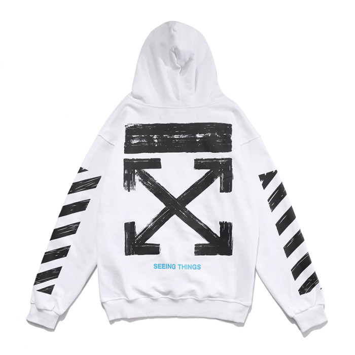 Off-White doodle arrow hooded sweater white