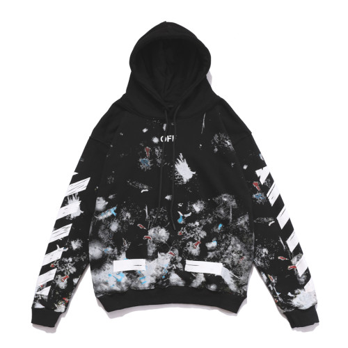 Off-White starry sky hooded sweater black