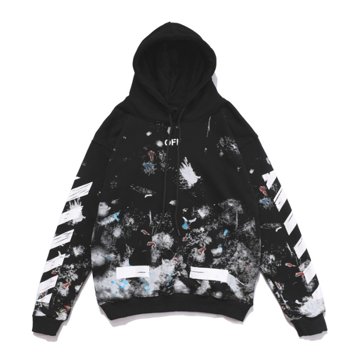 Off-White starry sky hooded sweater black