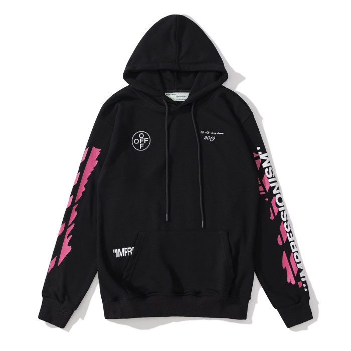 Off-White doodle arrow hooded sweater black/pink
