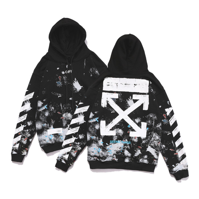 Off-White starry sky hooded sweater black