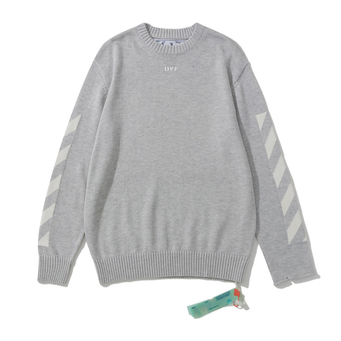 Off-White square arrow autumn and winter sweater grey