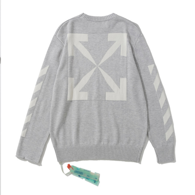 Off-White square arrow autumn and winter sweater grey