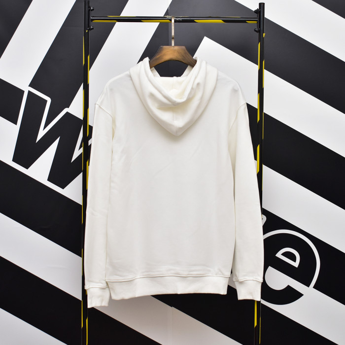 Off-White bear print hooded sweater white