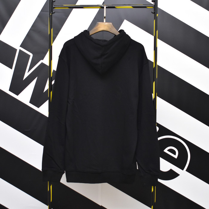 Off-White bear print hooded sweater black