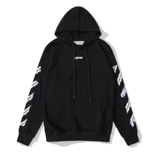 Off-White 829 arrow print hooded sweater black