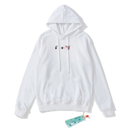 Off-White  863 arrow logo hooded sweater white