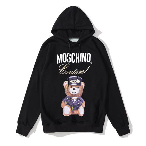Off-White bear print hooded sweater black