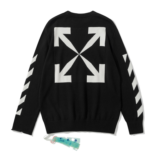 Off-White square arrow autumn and winter sweater black