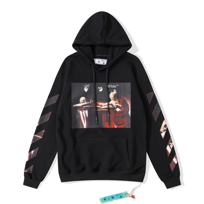 Off-White  arrow logo hooded sweater black