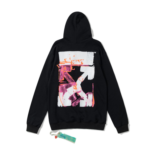 Off-White  arrow logo hooded sweater black
