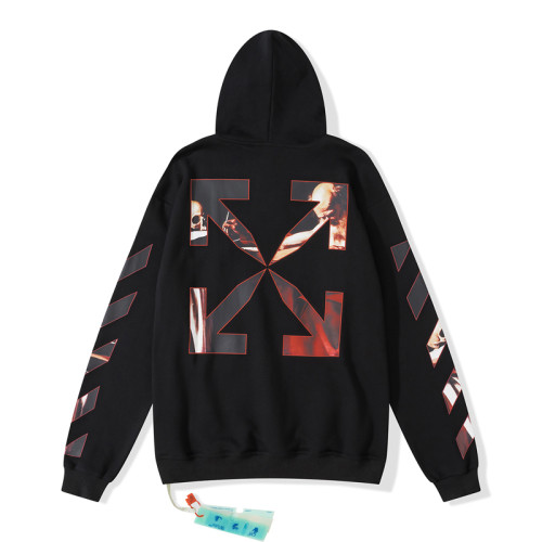 Off-White  arrow logo hooded sweater black