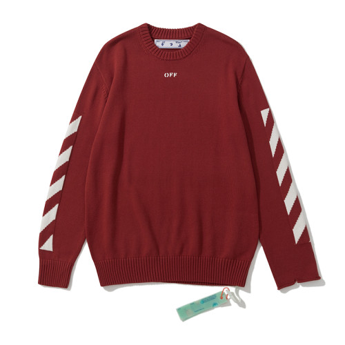 Off-White square arrow autumn and winter sweater claret