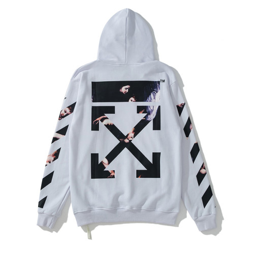 Off-White angel hooded sweater white