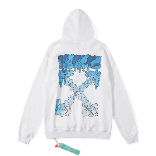 Off-White dissolve arrow hooded sweater white/blue