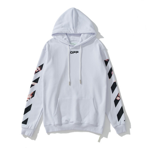 Off-White angel hooded sweater white
