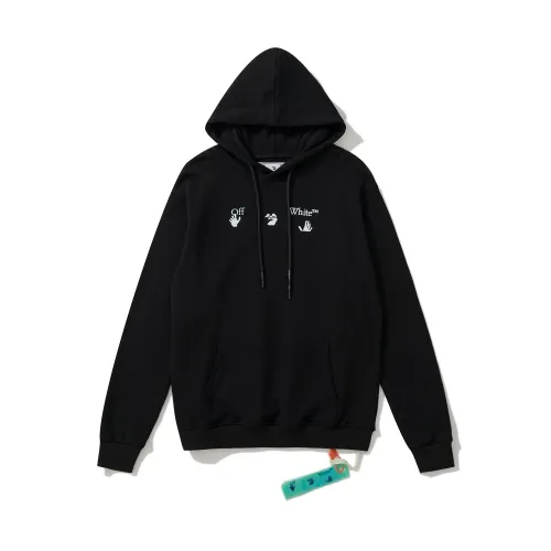 Off-White 2023 doodle arrow print hooded sweater black