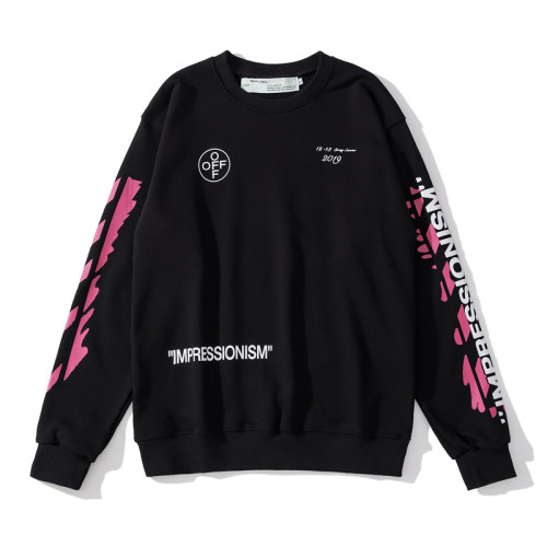 Off-White square arrow print hoodie black/pink