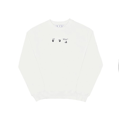 Off-White environmentally friendly oil painting tree print hoodie white