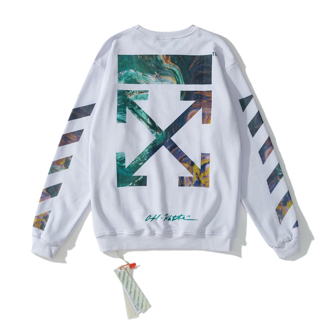 Off-White 739 arrow doodle hoodie white