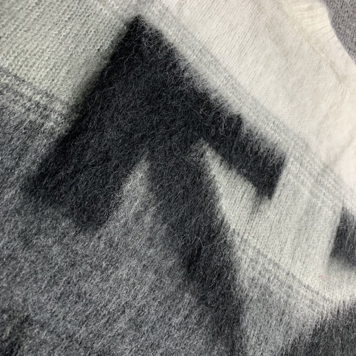 Off-White gradient arrow mohair hoodie