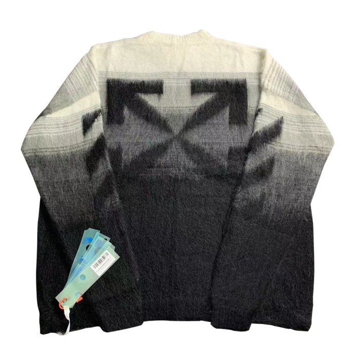 Off-White gradient arrow mohair hoodie
