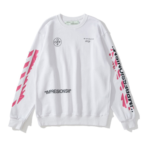 Off-White square arrow print hoodie white/pink