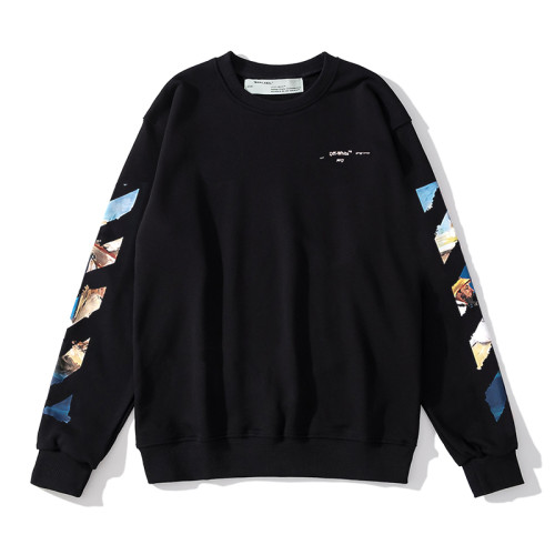 Off-White oil painting arrow print hoodie black
