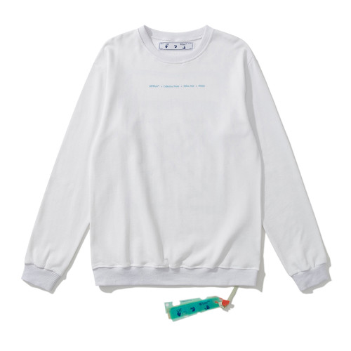 Off-White doodle arrow print hoodie white/blue