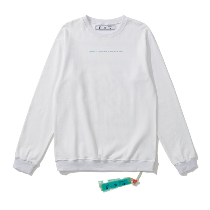 Off-White doodle arrow print hoodie white/blue