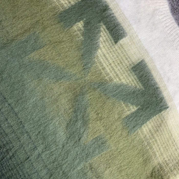 Off-White gradient arrow mohair hoodie beige/orange