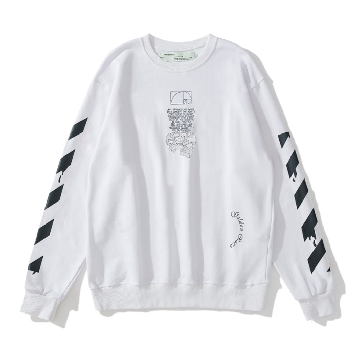 Off-White water droplets print hoodie white